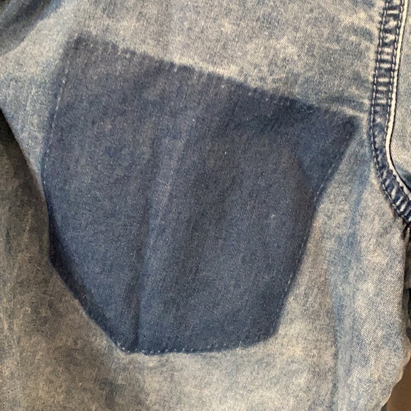 Blank NYC distressed jean shirt girls XL - Picture 3 of 7